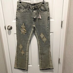 Men’s new boohoo button fly. Distressed new with tags